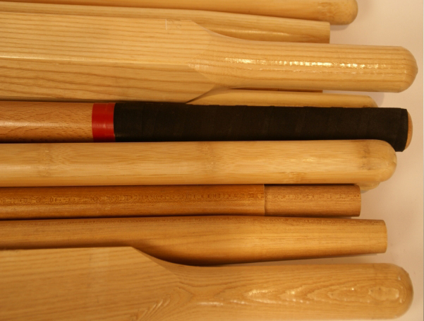 Nine custom wood handles with various secondary operations and varied uses
